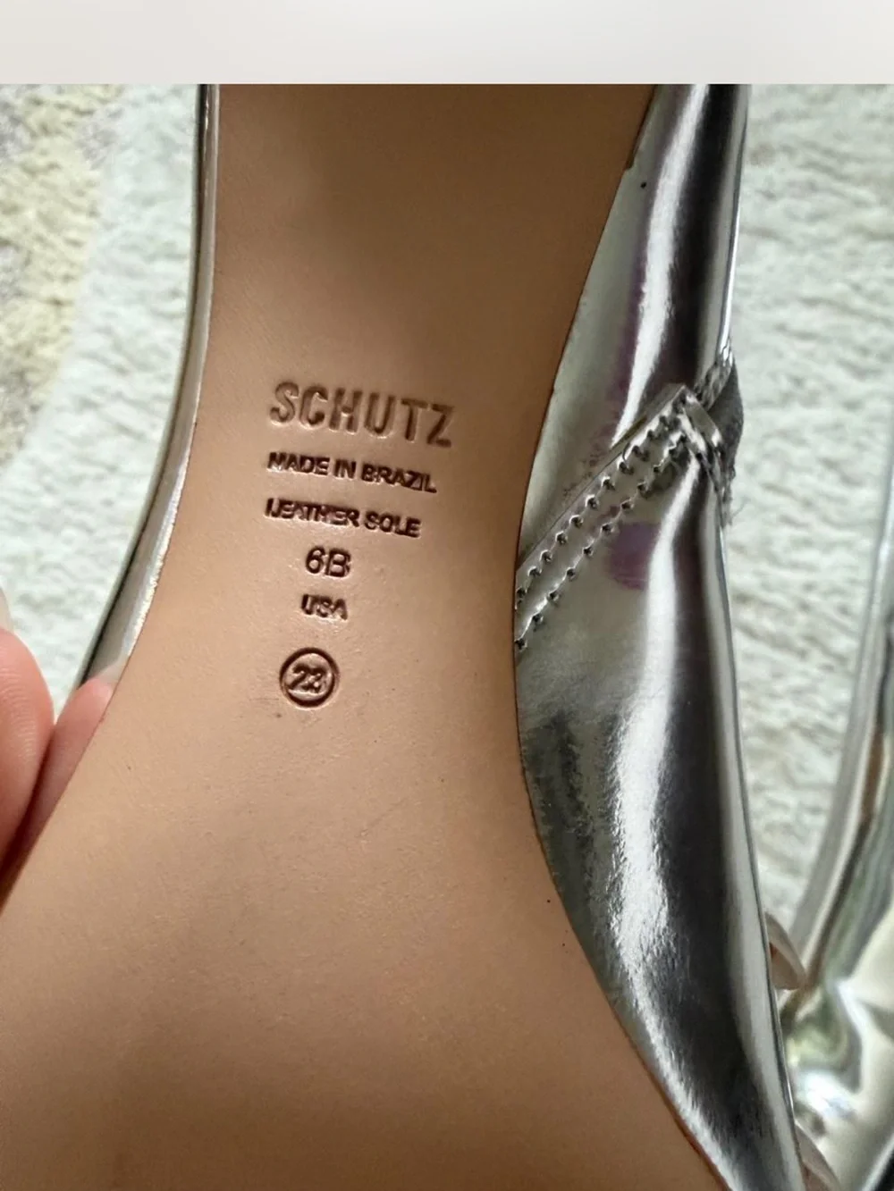 SCHUTZ Silver Metallic Over-the-Knee Pointed Stiletto Boots